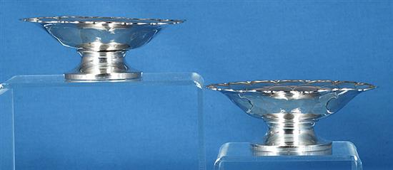 A pair of George V small silver comports, by Mappin & Webb.